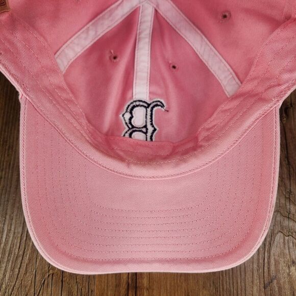 VTG Boston Red Sox Twins Enterprise Strapback Hat Cap Pink Classic MLB Baseball - Picture 8 of 11